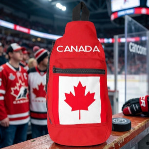CANADA. Canadese vlag. Patriotisch. Schoudertas Sling Bag