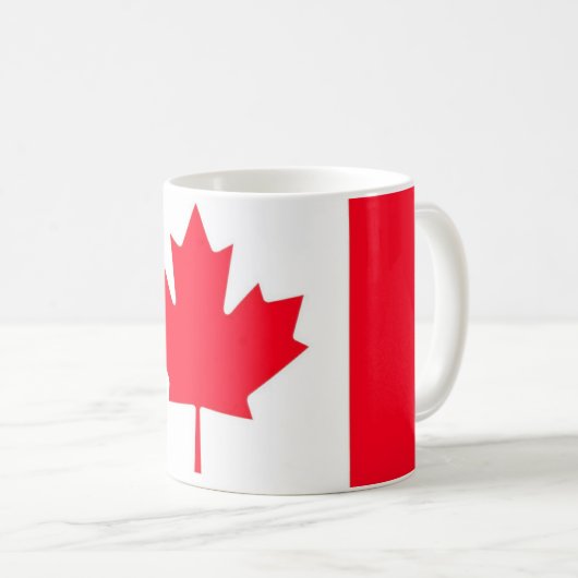 CANADA. Canadese vlag. Patriottisch. Koffiekop Koffiemok (Voorkant rechts)