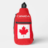 CANADA. Canadese vlag. Patriottisch. Schoudertas Sling Bag (Voorkant)