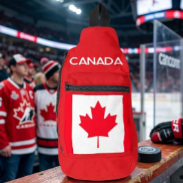CANADA. Canadese vlag. Patriottisch. Schoudertas Sling Bag
