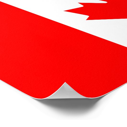 Canada - Canadese vlag Poster (Hoek)
