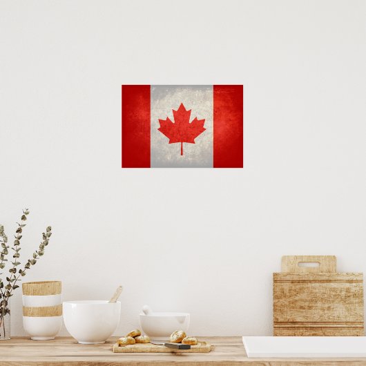 Canada; Canadese vlag Poster (Keuken)