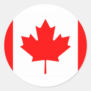 Canada - Canadese vlag Ronde Sticker