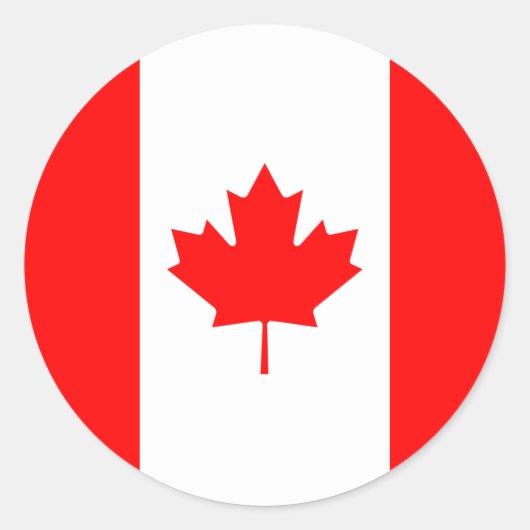 Canada/Canadese vlag Ronde Sticker (Voorkant)