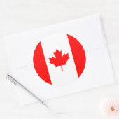 Canada/Canadese vlag Ronde Sticker (Envelop)