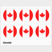 Canada/Canadese vlag Ronde Sticker (Vel)