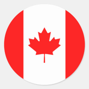 Canada/Canadese vlag Ronde Sticker