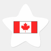 Canada - Canadese vlag Ster Sticker (Voorkant)