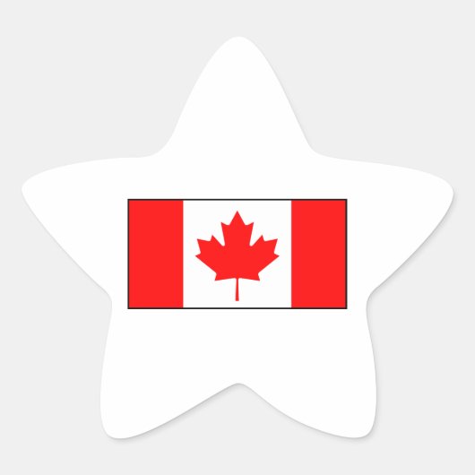 Canada - Canadese vlag Ster Sticker (Voorkant)
