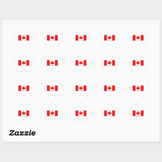 Canada - Canadese vlag Ster Sticker (Vel)