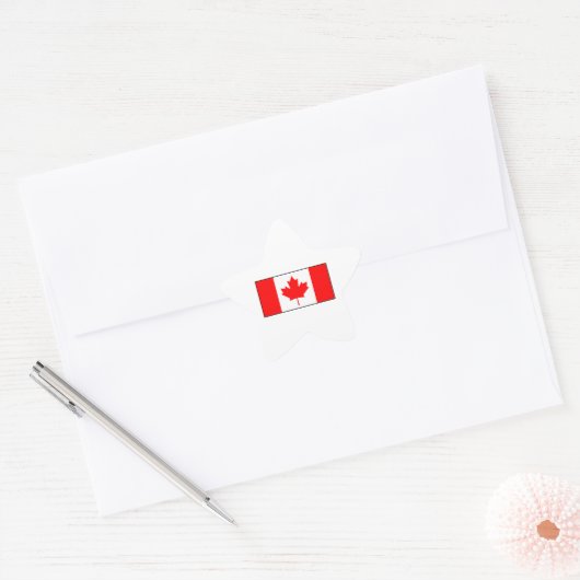 Canada - Canadese vlag Ster Sticker (Envelop)