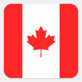 Canada/Canadese vlag Vierkante Sticker (Voorkant)
