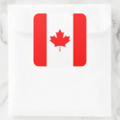 Canada/Canadese vlag Vierkante Sticker (Tas)