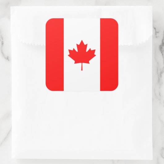 Canada/Canadese vlag Vierkante Sticker (Tas)