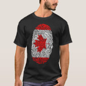 Canada Canadese Vlag Vingerprint Maple Leaf Citize T-shirt (Voorkant)