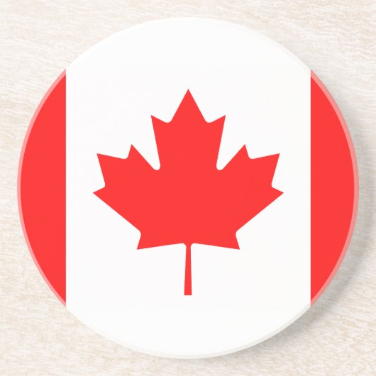 Canada - Canadese vlag Zandsteen Onderzetter (Voorkant)