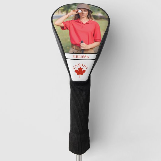 Canada Canadese Vlaggennaam Foto Afbeelding Golfheadcover (Voorkant)