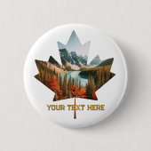 Canada Canadian Flag Custom Photo Text  Ronde Button 5,7 Cm (Voorkant)
