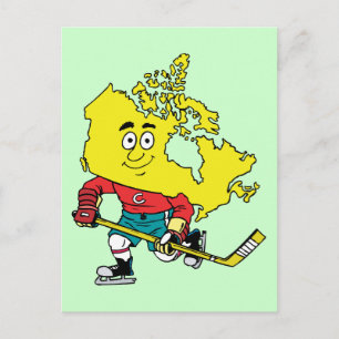 Canada Canadian Hockey Vintage Travel Souvenir Briefkaart