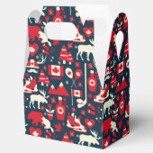 Canada Canadian KerstWinter Moose Pattern Bedankdoosjes (Geopend)