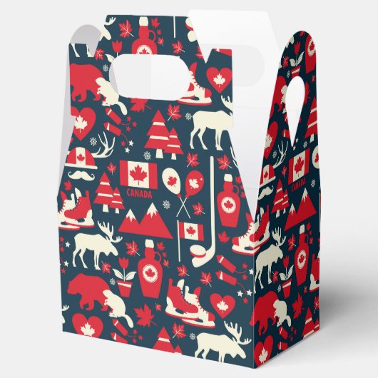Canada Canadian KerstWinter Moose Pattern Bedankdoosjes (Geopend)