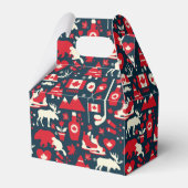 Canada Canadian KerstWinter Moose Pattern Bedankdoosjes (Voorkant Zijde)