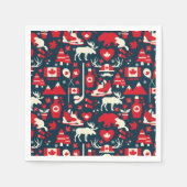 Canada Canadian KerstWinter Moose Pattern Servet (Voorkant)