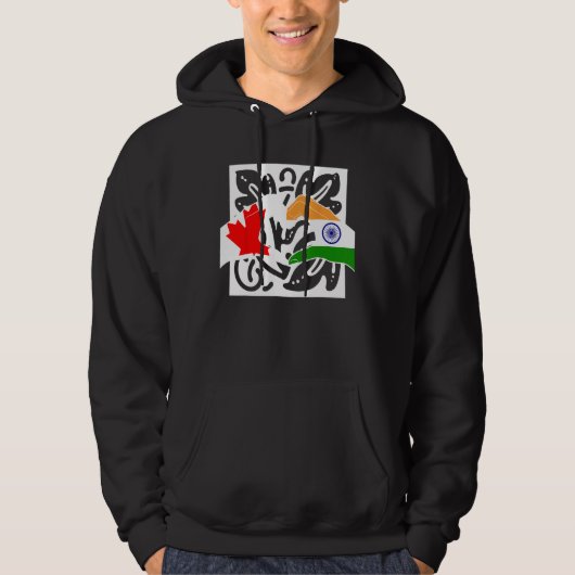 Canada Canadians India Indian Mixed DNA Flag Hoodie (Voorkant)
