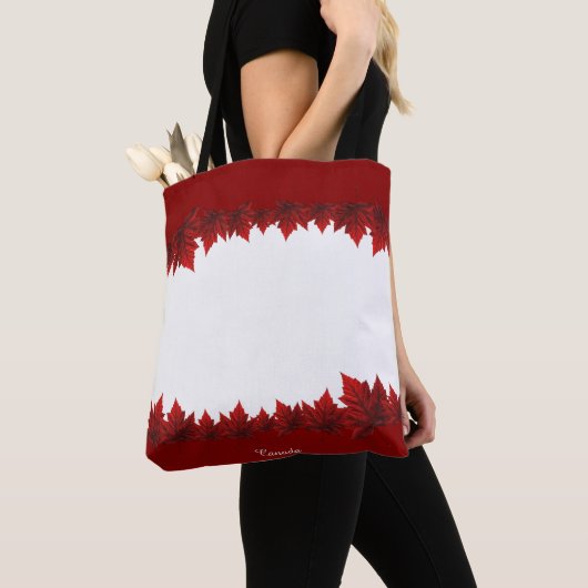 Canada Canvas tassen Aangepaste Canadese aple Leaf (Dichtbij)