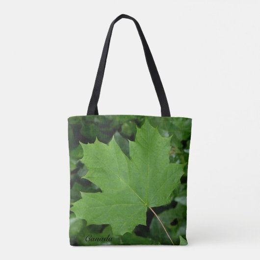 Canada Canvas tassen Green Canada Maple Leaf Bags (Achterkant)