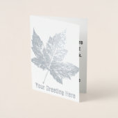 Canada Cards Canada Wenskaart Custom Silver Folie Kaarten (Voorkant)