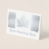 Canada Cards Canada Wenskaart Custom Silver Folie Kaarten (Voorkant)