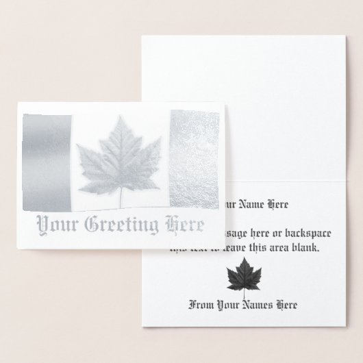 Canada Cards Canada Wenskaart Custom Silver Folie Kaarten (Display)