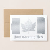 Canada Cards Canada Wenskaart Custom Silver Folie Kaarten (Voorkant met envelop)