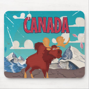 Canada Cartoon Vintage Eland Poster Muismat