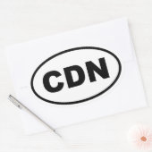 Canada CDN Ovale Sticker (Envelop)
