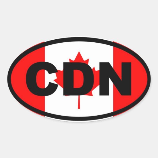 Canada CDN Ovale Sticker (Voorkant)
