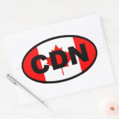 Canada CDN Ovale Sticker (Envelop)