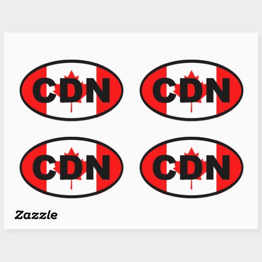 Canada CDN Ovale Sticker (Vel)