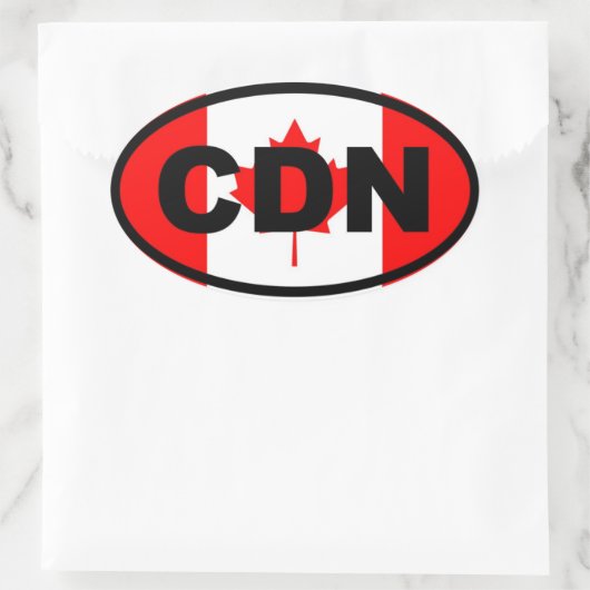 Canada CDN Ovale Sticker (Tas)