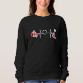 Canada Chili Flag Canadian Chilean Heartbeat   Trui (Voorkant)