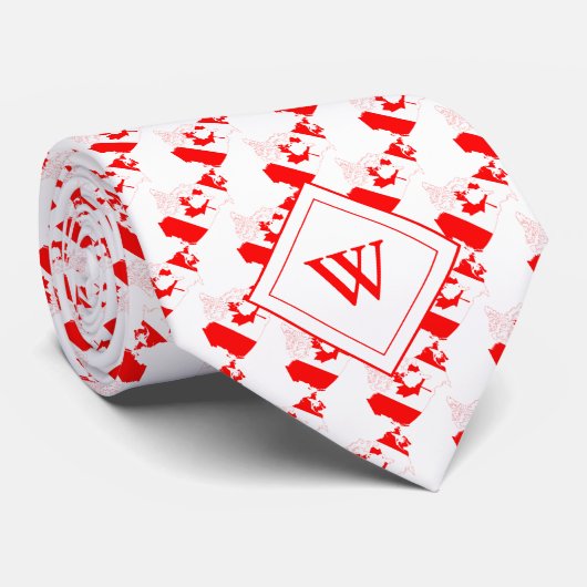 CANADA Christelijk scriptmonogram Stropdas (Opgerold)