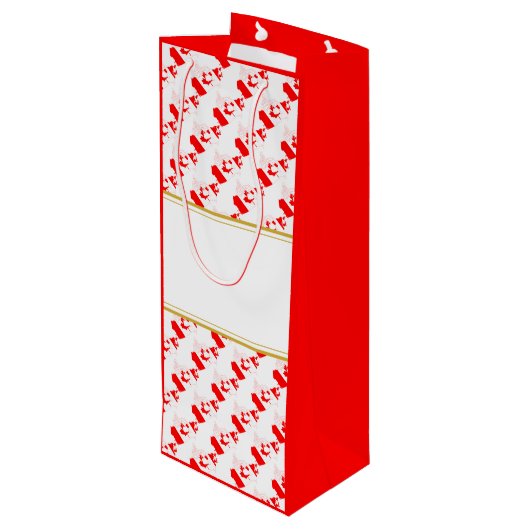 CANADA Christelijke Aangepaste Weddenschap Wijn Cadeautas (Achterkant Gekanteld)