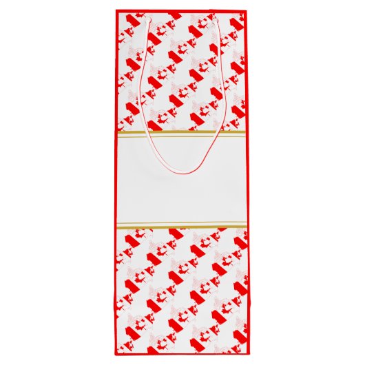 CANADA Christelijke Aangepaste Weddenschap Wijn Cadeautas (Achterkant)