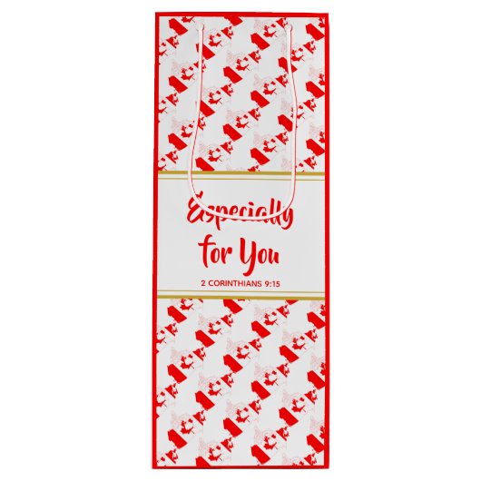 CANADA Christelijke Aangepaste Weddenschap Wijn Cadeautas (Voorkant)