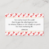 CANADA Christelijke Schrift Johannes 3:16 Visitekaartje (Achterkant)