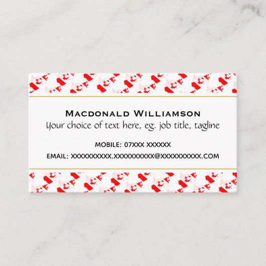 CANADA Christelijke Schrift Johannes 3:16 Visitekaartje (Voorkant)