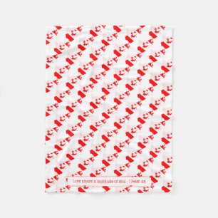 CANADA Christelijke Schrift LIEFDE HOESJES Fleece Deken