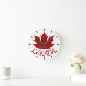 Canada Clock Canada Flag Souvenir Wall Clocks Gift Ronde Klok (Huis)