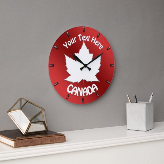 Canada Clock Canada Souvenir Wall Clock Customize Grote Klok (Kantoor)